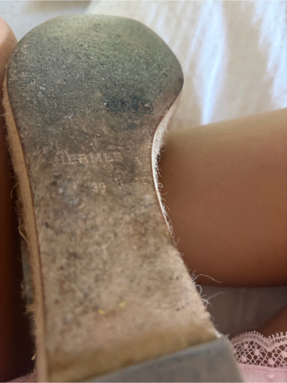 Hermes Women’s Yellow Platform Espadrille Sandal - Picture 5 of 8